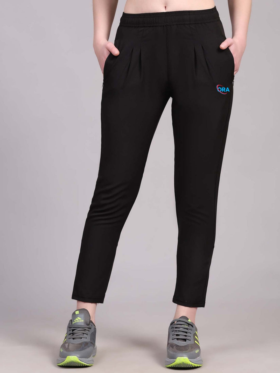Men Solid Black Track Pants