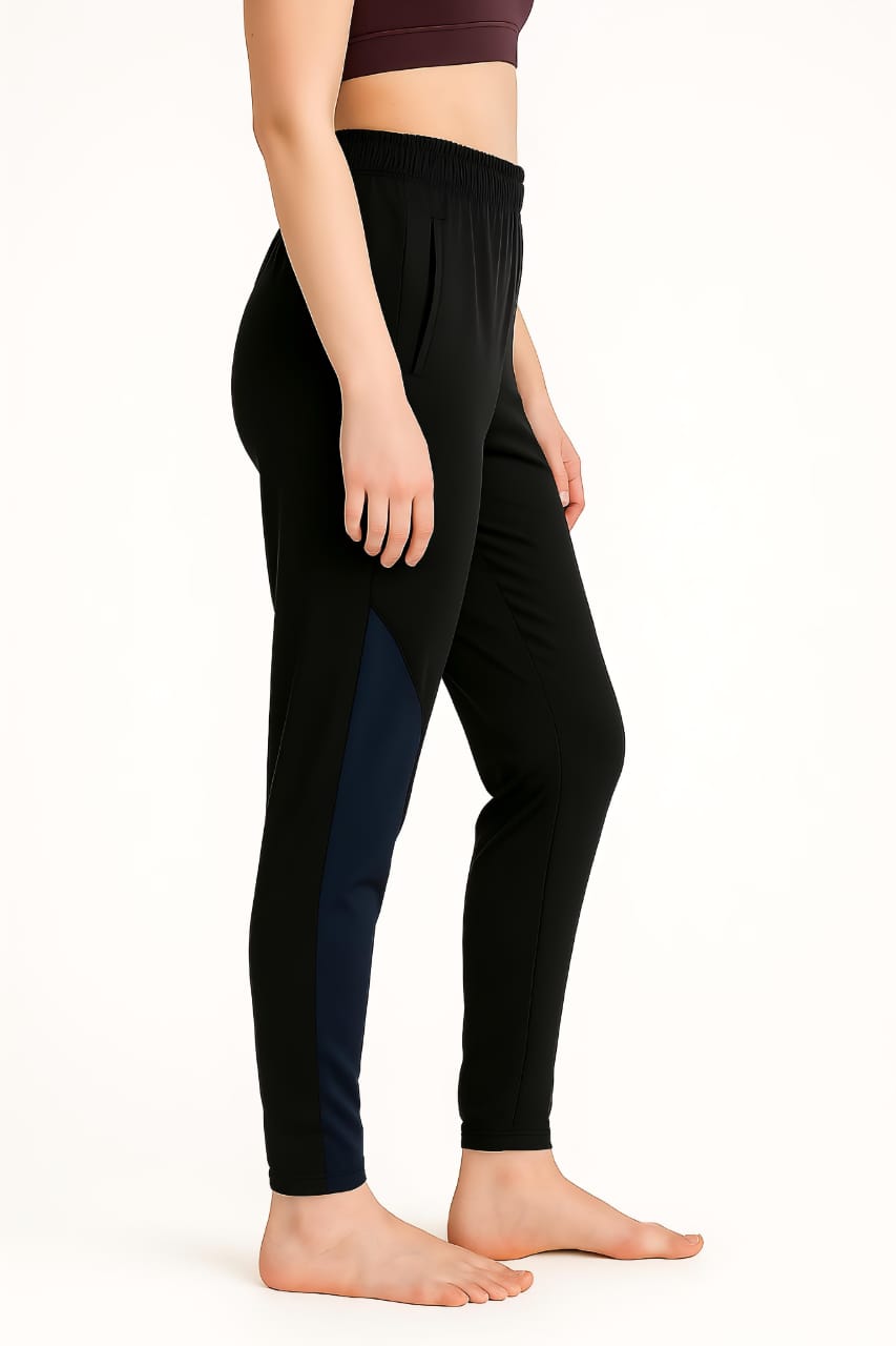 SHIVORA Women’s Regular Fit Trackpants – Black | With Pockets