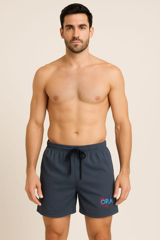 SHIVORA Men’s Cotton Inner Shorts – Black & Grey | Soft, Stretchable, All-Day Comfort Underwear