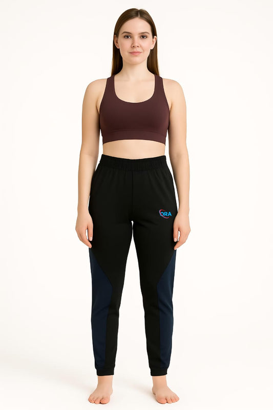 SHIVORA Women’s Regular Fit Trackpants – Black | With Pockets